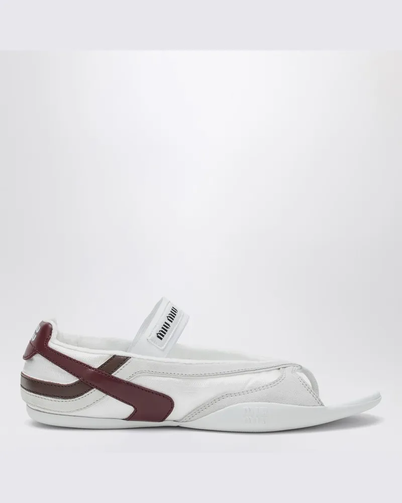 Miu Miu Weiße Turnhallenflip-Flops Weiß