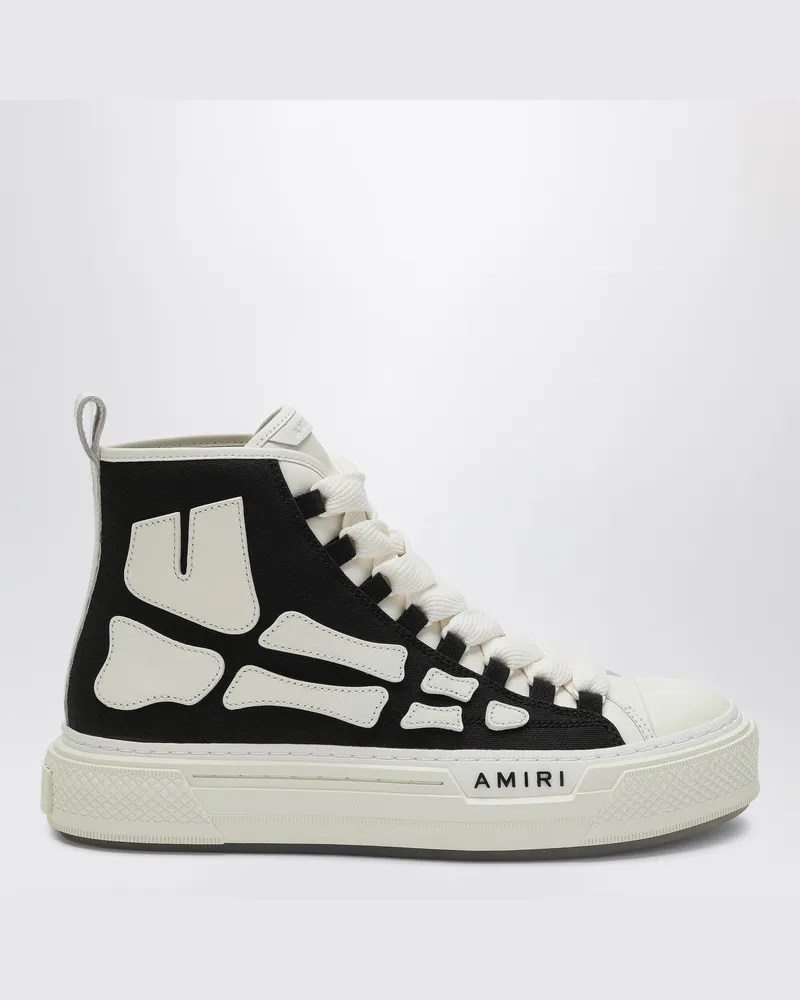 Amiri Schwarz-weißer Sneaker Skel Court Hi Schwarz