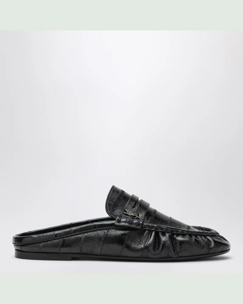 Saint Laurent Mules Le Loafer aus Aal-Leder in Blau Blue
