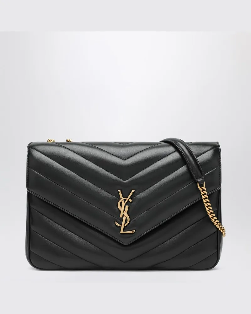 Saint Laurent LouLou Large Tasche schwarz aus Leder Schwarz