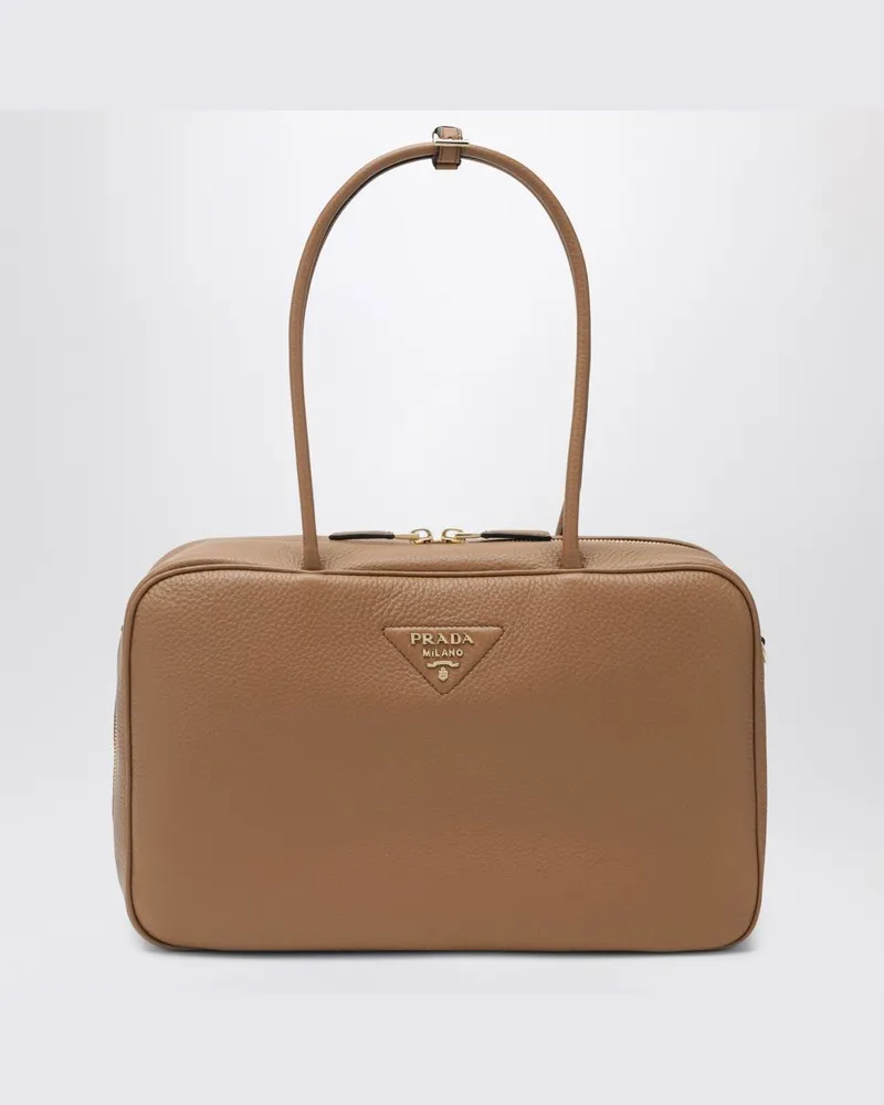 Prada Große Duffle-Bag aus Karamellleder Braun
