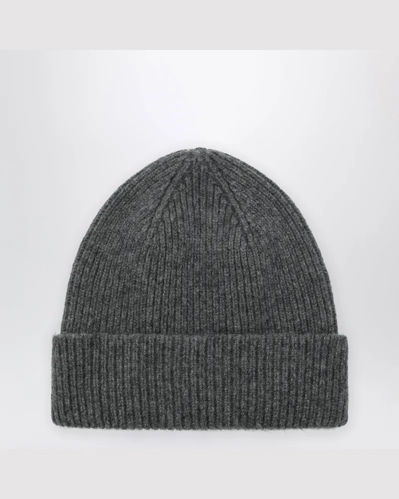 Le Bonnet Beanie aus Wolle und Caregora in Slate Grey Grey