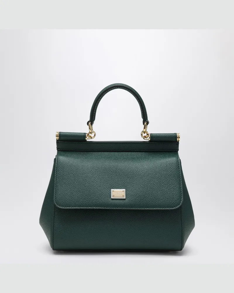 Dolce & Gabbana Sicily Handtasche in mittlerer Größe in Grün Green