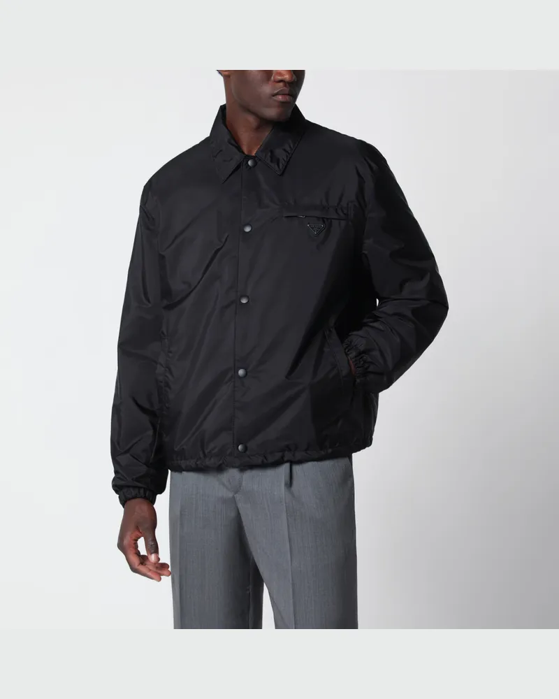 Prada Schwarze Re-Nylon Blousonjacke Black