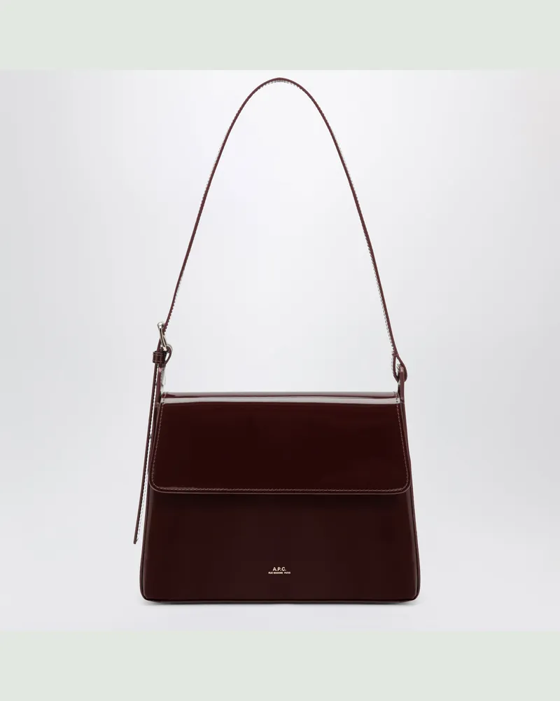 A.P.C. Virginie burgunderrote Ledertasche Burgundy