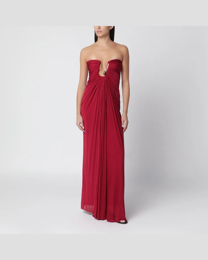 Christopher Esber Langes Kleid in Wine aus Jersey Red