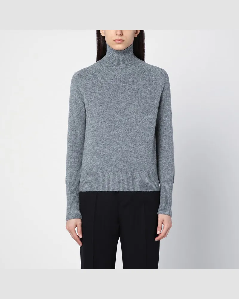 Victoria Beckham Grauer Rollkragenpullover aus Wolle Grau