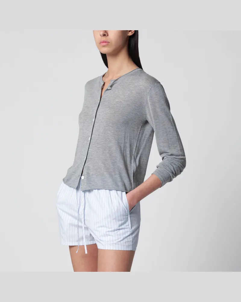 Dunst Cardigan aus Baumwollmischung in Grau meliert Grey