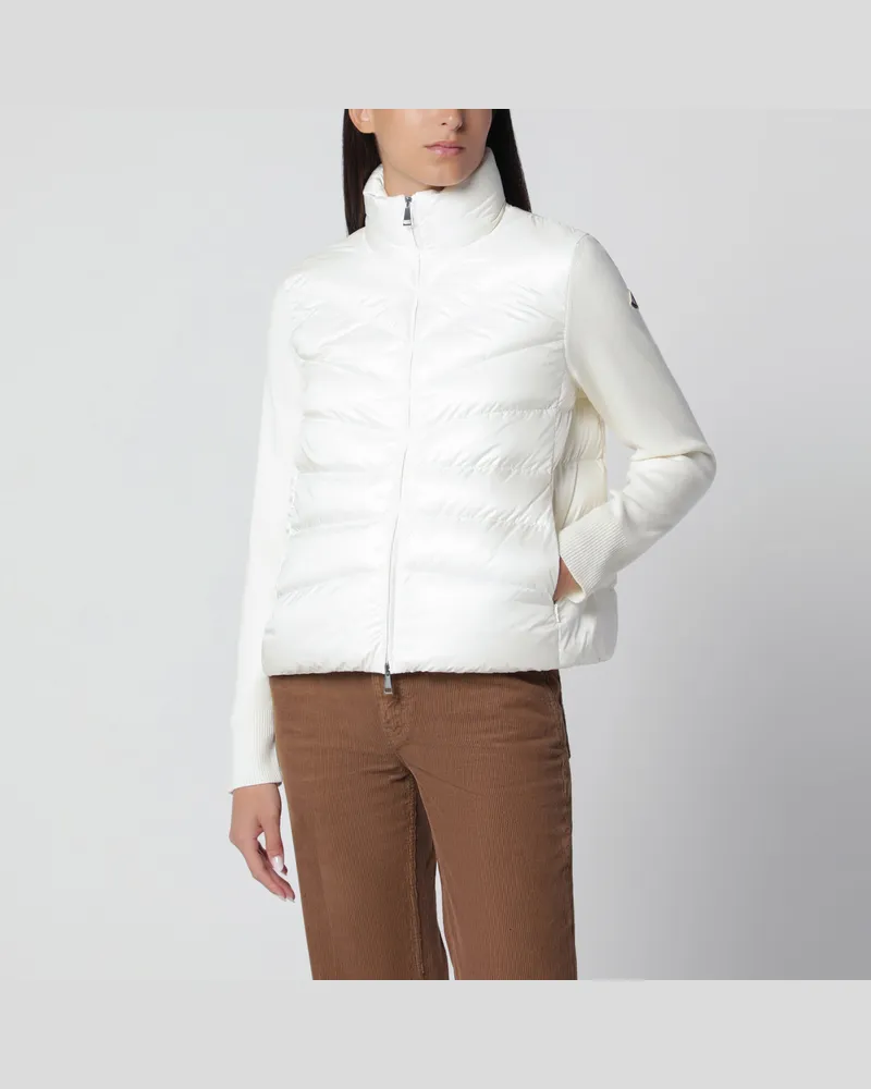 Moncler Weiße Steppjacke aus Polyester White