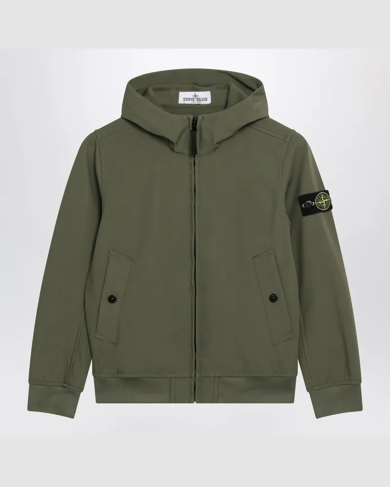 Stone Island Lightweight military green polyester jacket Green