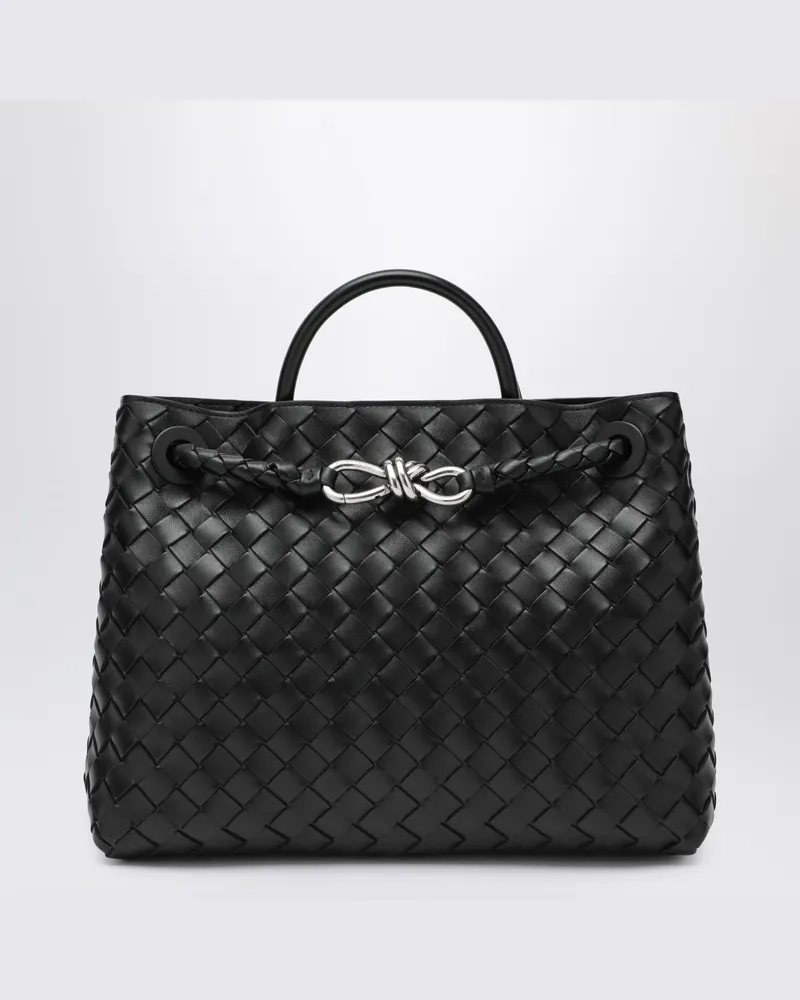 Bottega Veneta Andiamo mittlere schwarze Tasche Schwarz