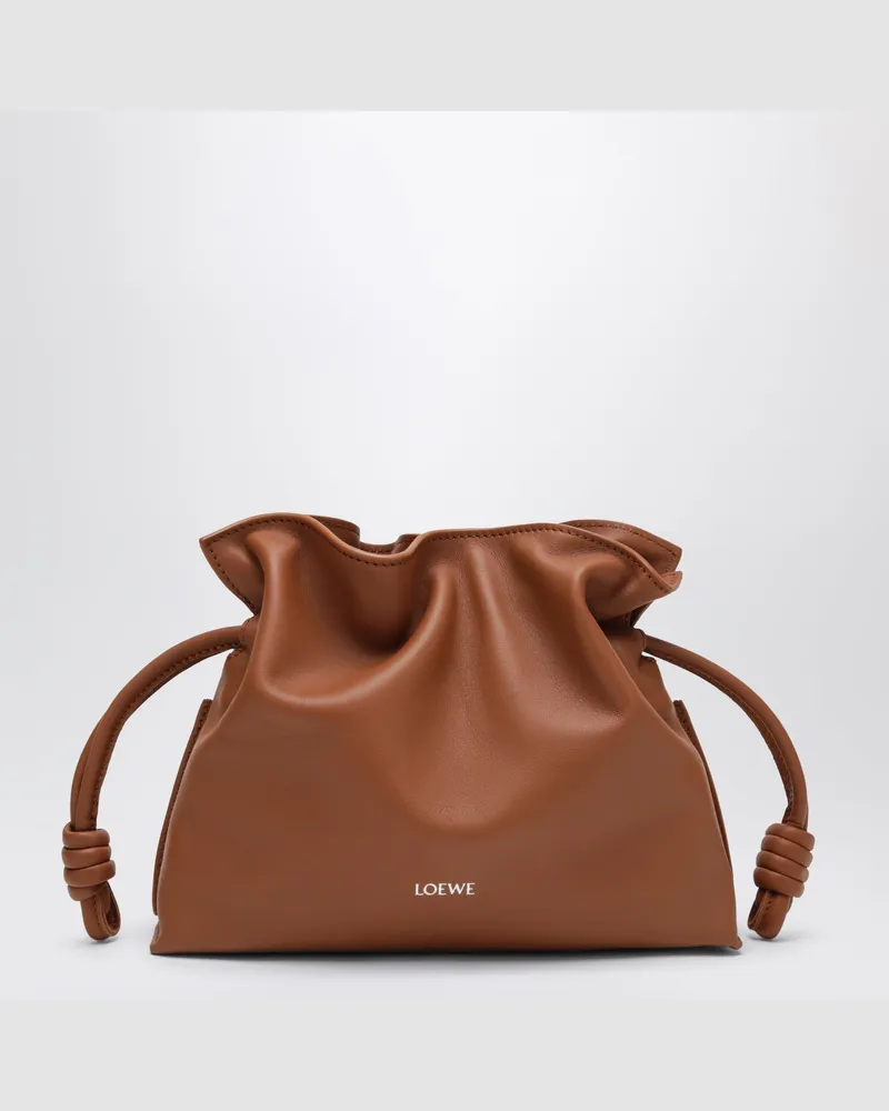 Loewe Mini Flamenco Clutch in Hellbraun Brown