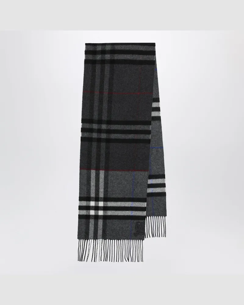 Burberry Wendeschal aus Kaschmir mit Checkmuster in Grau Grey