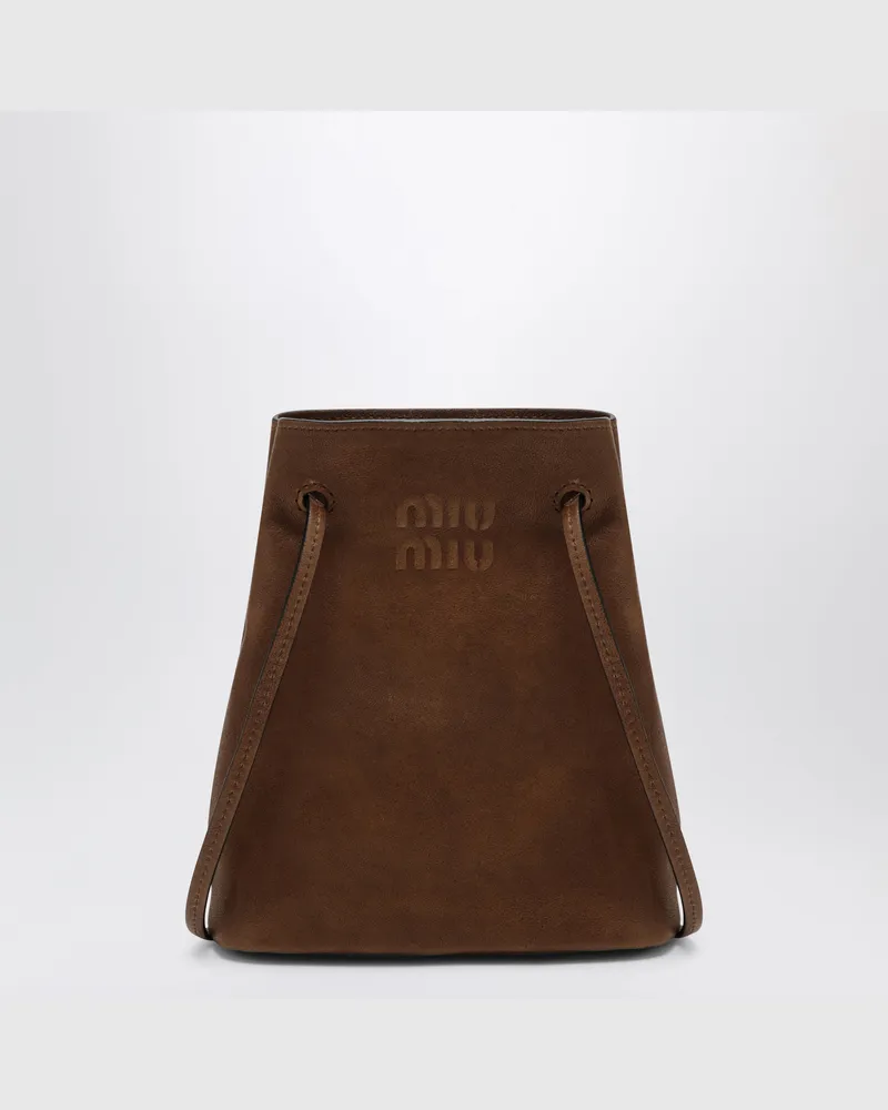 Miu Miu Rovere Beuteltasche Brown