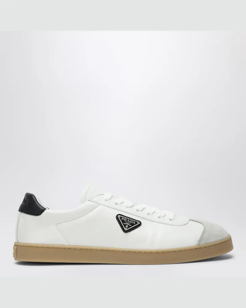 Prada Weiße und blaue Sneakerbahn White