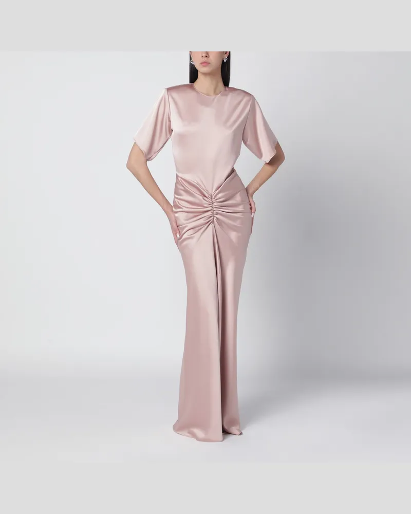 ANDAMANE Hellrosa Iris-Kleid mit Drapierung 