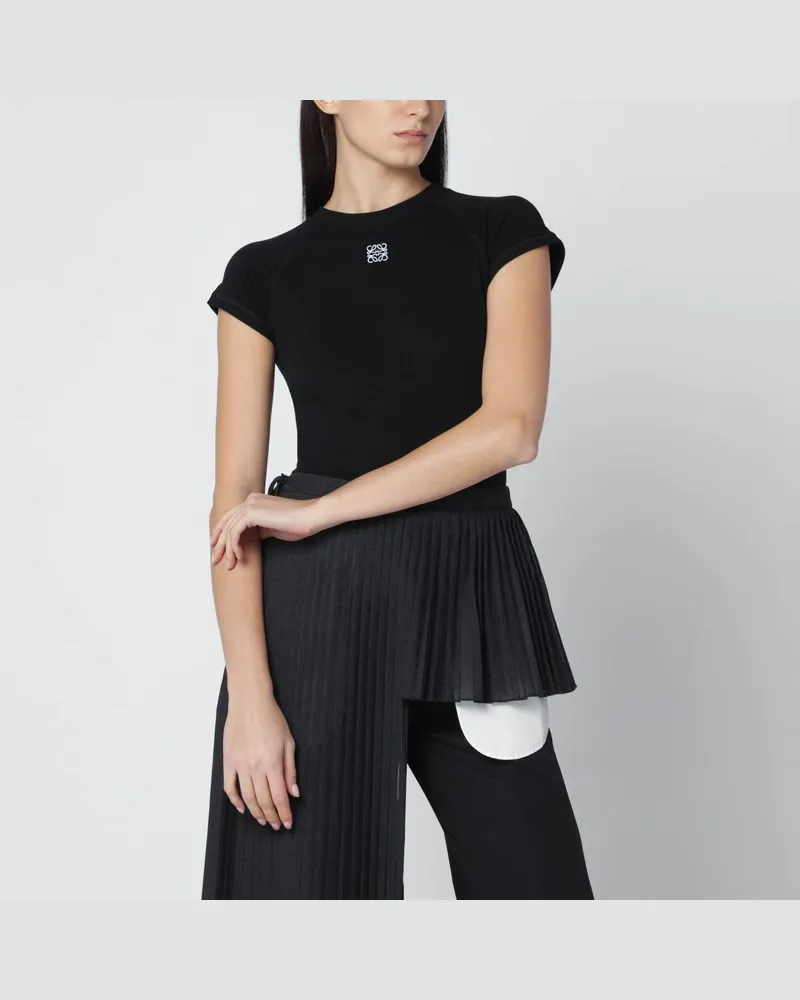 Loewe Schwarzes Small-Fit-T-Shirt aus Baumwollmix Schwarz