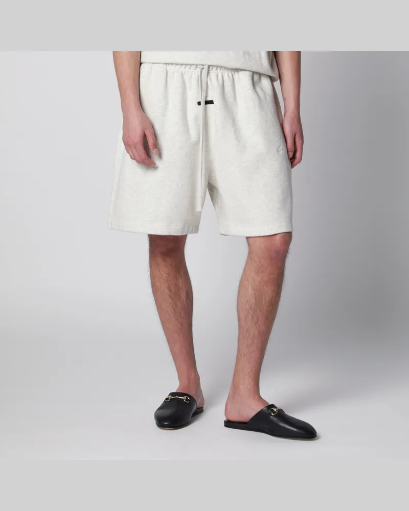 Fear of God Classic Sportshorts aus hellgrauem Mélange-Fleece White