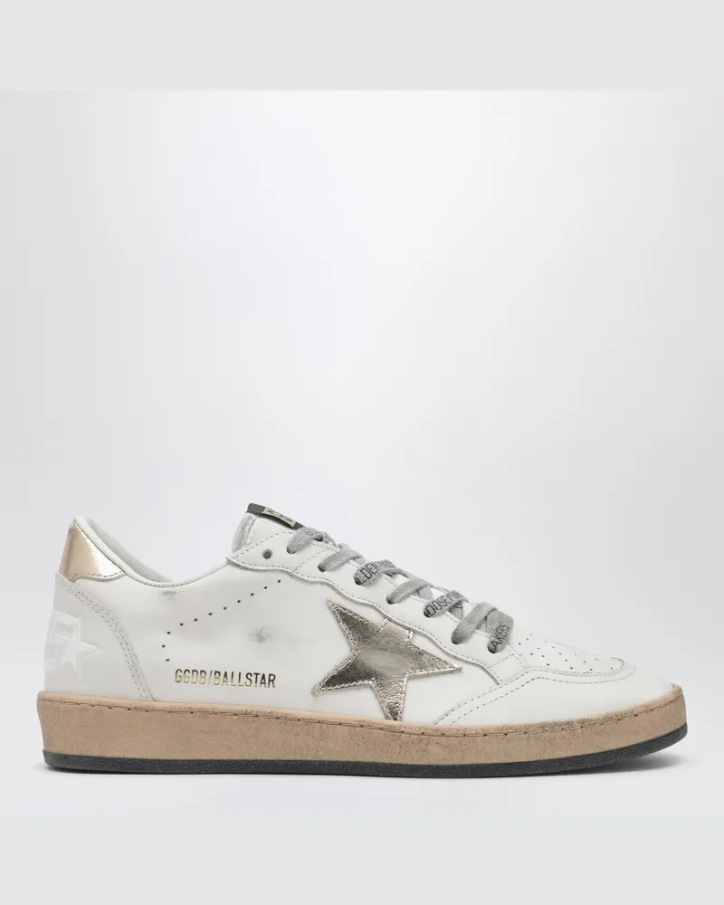 Golden Goose Sneaker Ball Star weiß latte/gold 