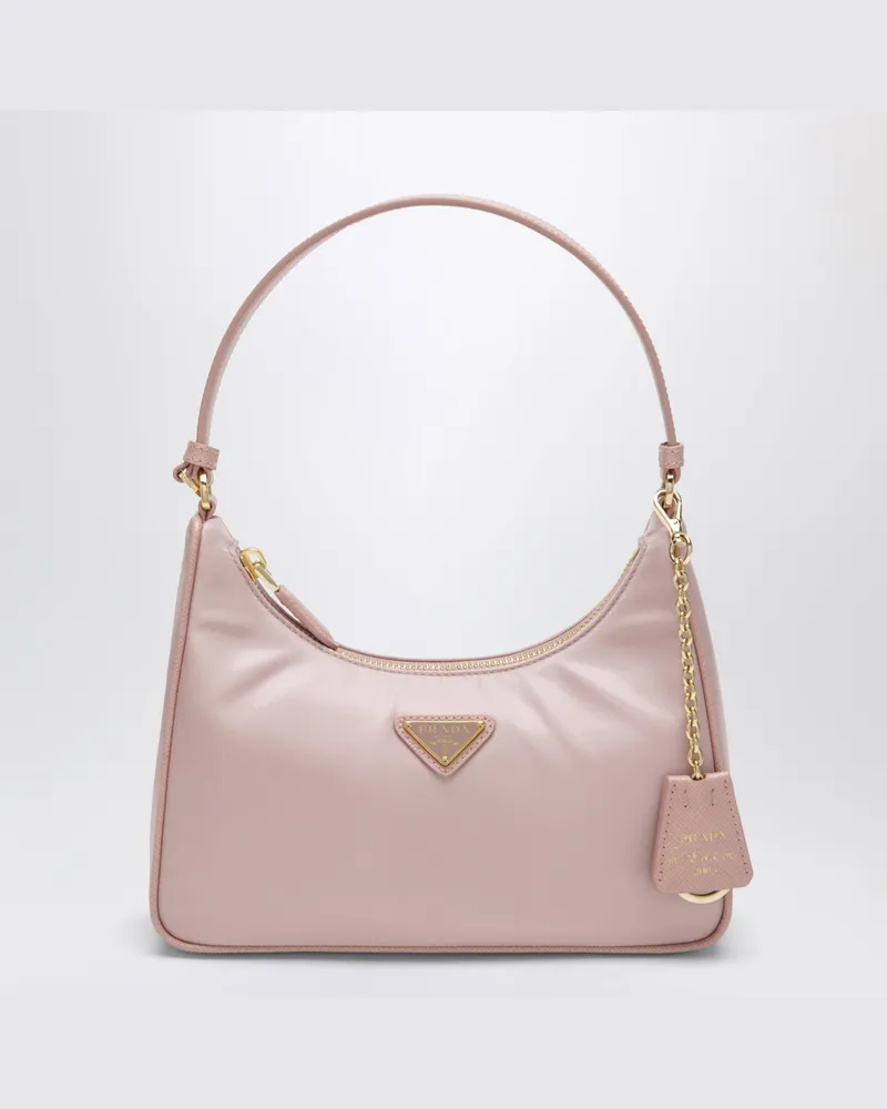 Prada Re-Edition 2005 Tasche aus Re-Nylon und Saffiano-Leder in Pesco-Rosa Pink