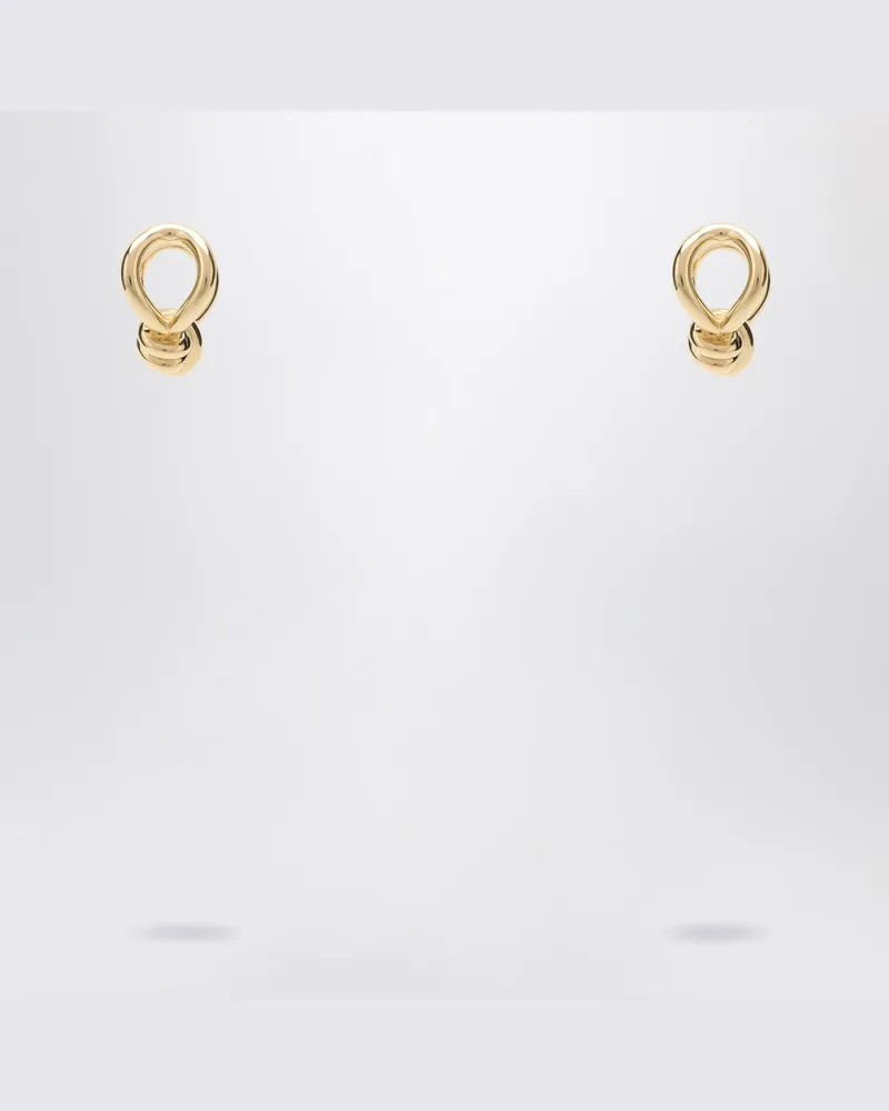 Bottega Veneta Goldene Ohrringe mit Knoten-Detail Metallisch