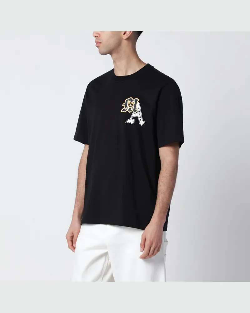 Amiri Schwarzes Varsity Patch T-Shirt Aus Baumwolle Black