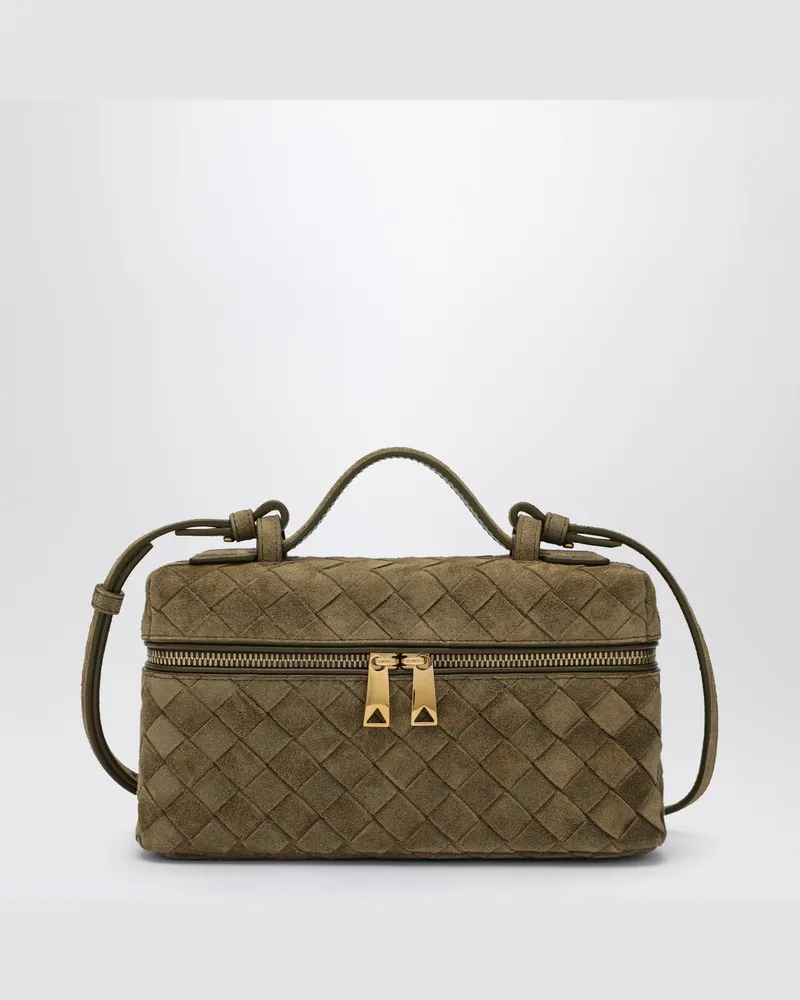 Bottega Veneta Bang Bang Vanity Case Mud aus Wildleder Beige