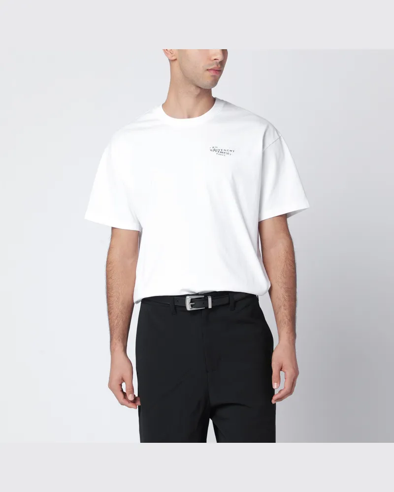 Givenchy Weißes Baumwoll-T-Shirt mit Logoprint White