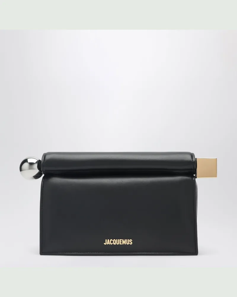 Jacquemus Rond Carré Clutch in Schwarz Black