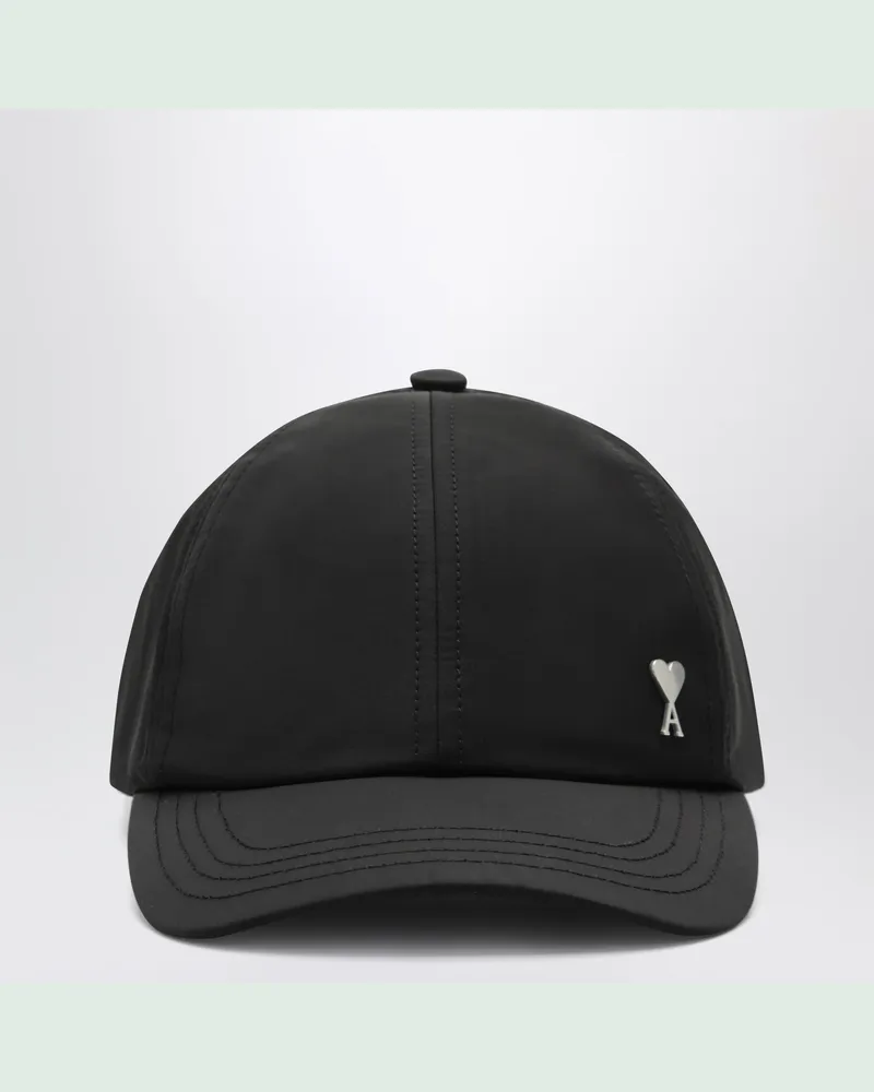 AMI Paris Schwarze Ami de Coeur Baseballkappe Black