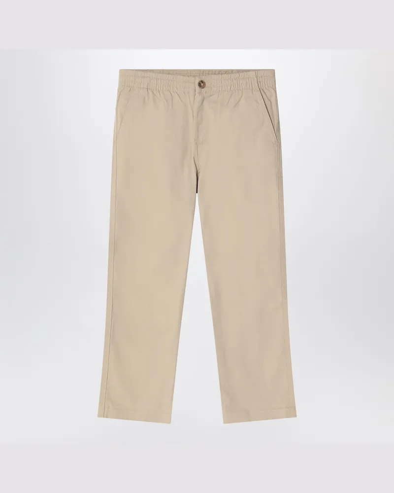 Ralph Lauren Beigefarbene Khaki-Baumwollhose Beige