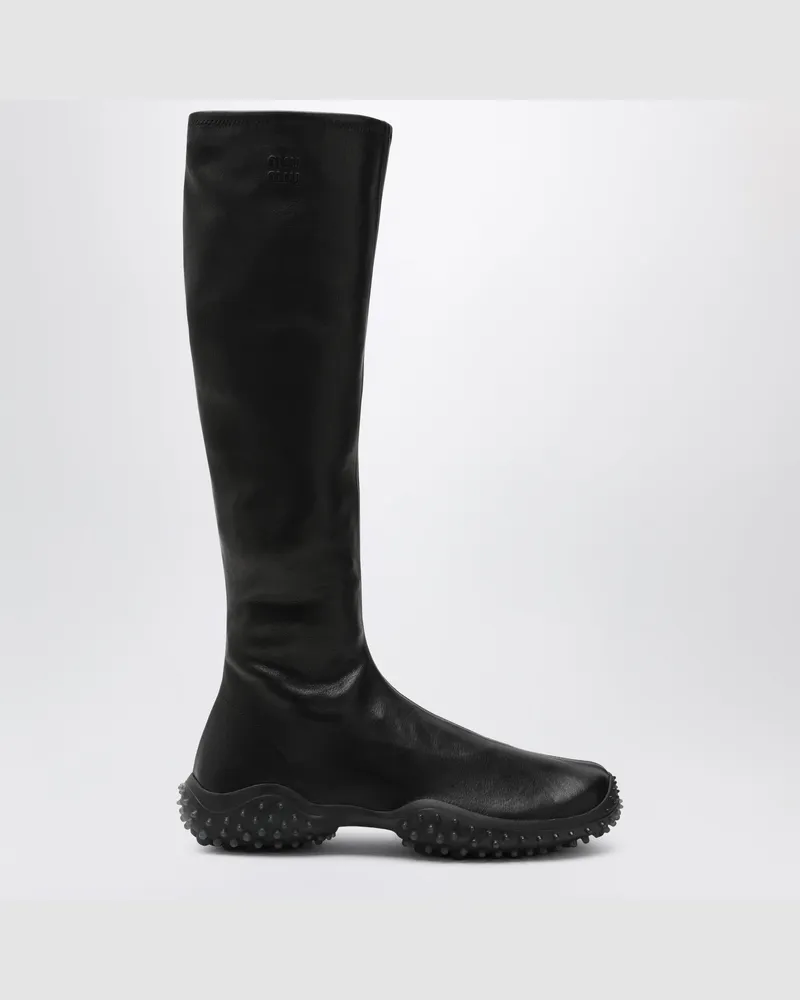 Miu Miu Black high leather boots Black