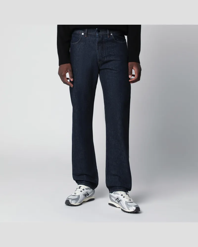 Stone Island Regular Straight Jeans aus Blue rinsed Denim Blue
