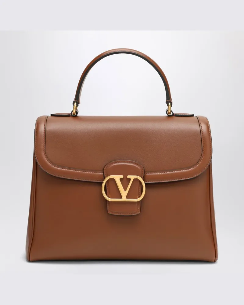 Valentino Garavani Große Schultertasche 9TO5 Tabak Braun