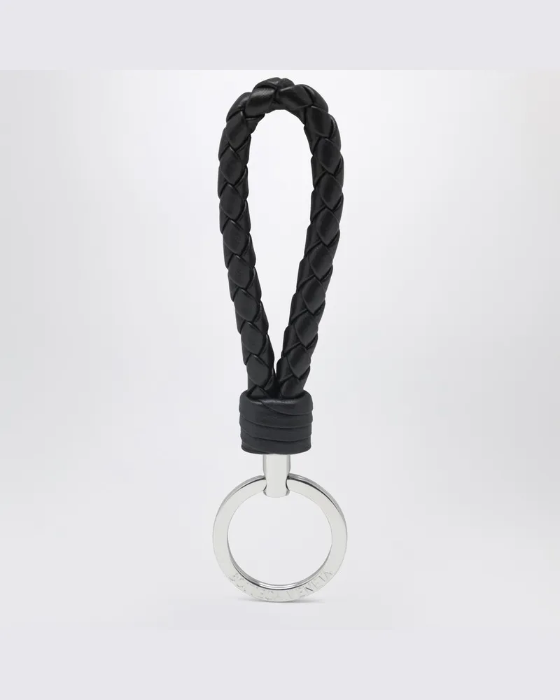 Bottega Veneta Schwarzer Intrecciato Schlüsselanhänger Schwarz