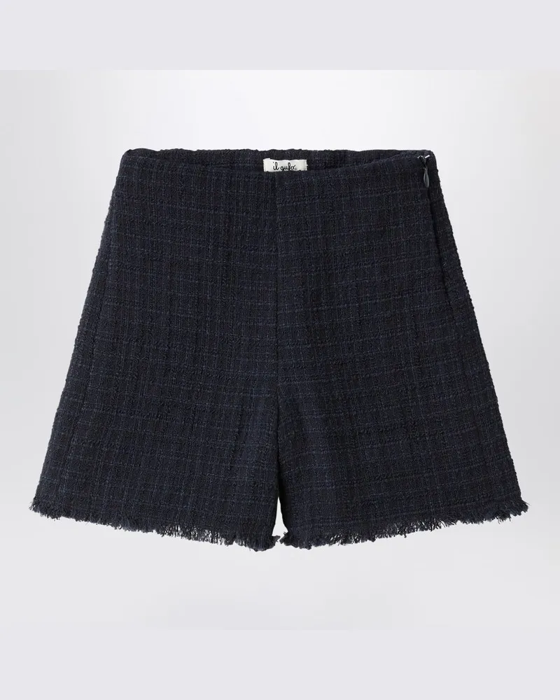 Il Gufo Blaue Shorts aus Tweed Blau