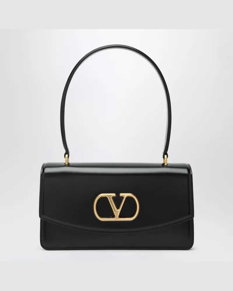 Valentino Garavani Vain Tasche in schwarzem Lackkalbsleder Black