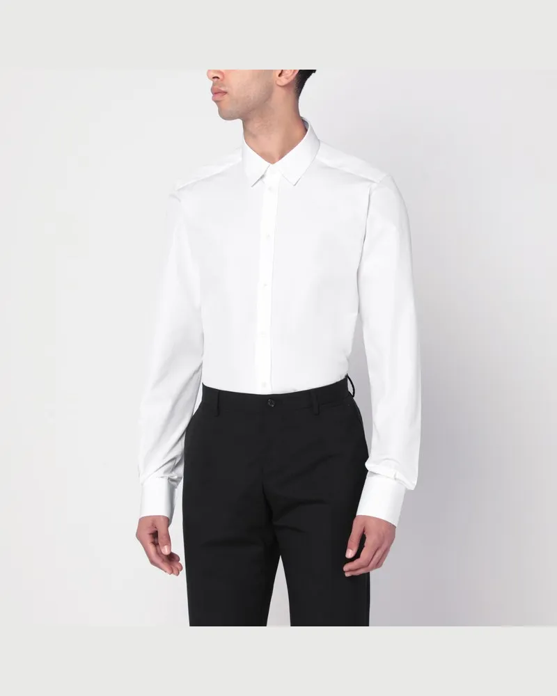 Dolce & Gabbana Weißes Hemd aus Baumwolle Weiß
