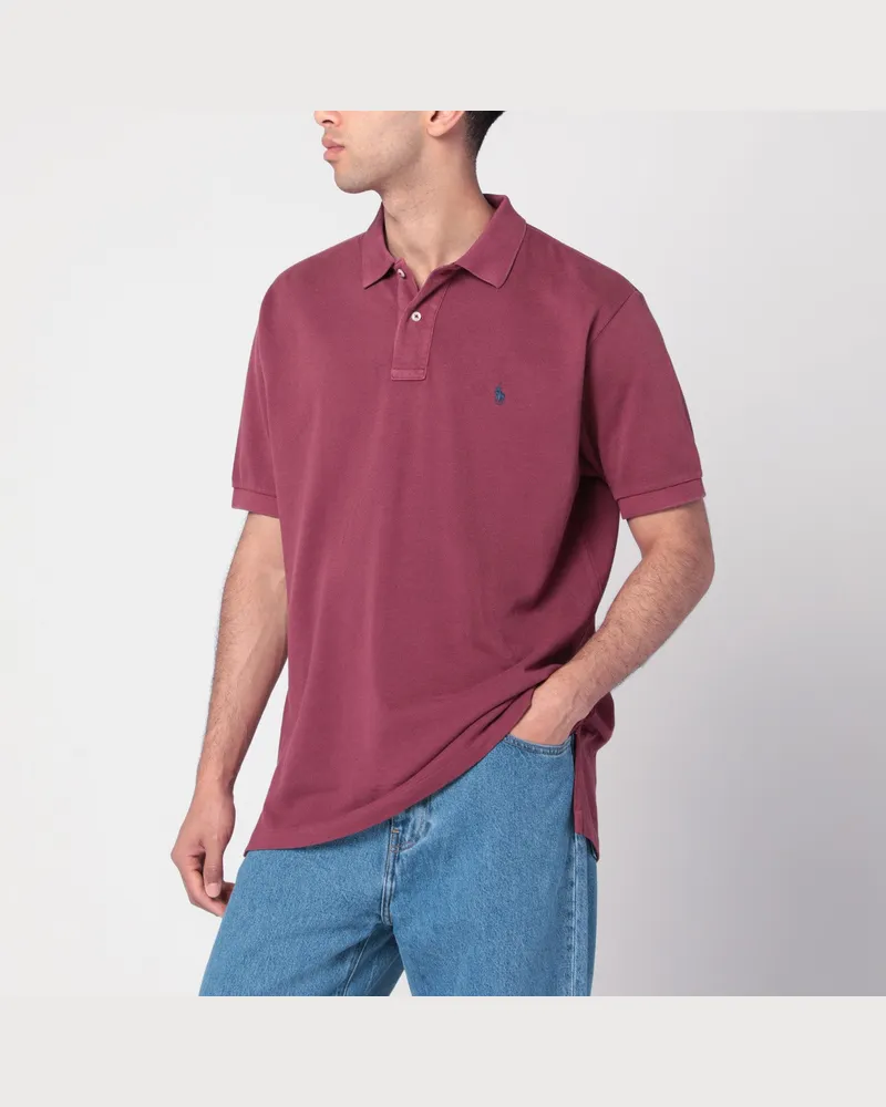 Ralph Lauren Verwaschenes Poloshirt aus Baumwolle in Weinrot Burgundy