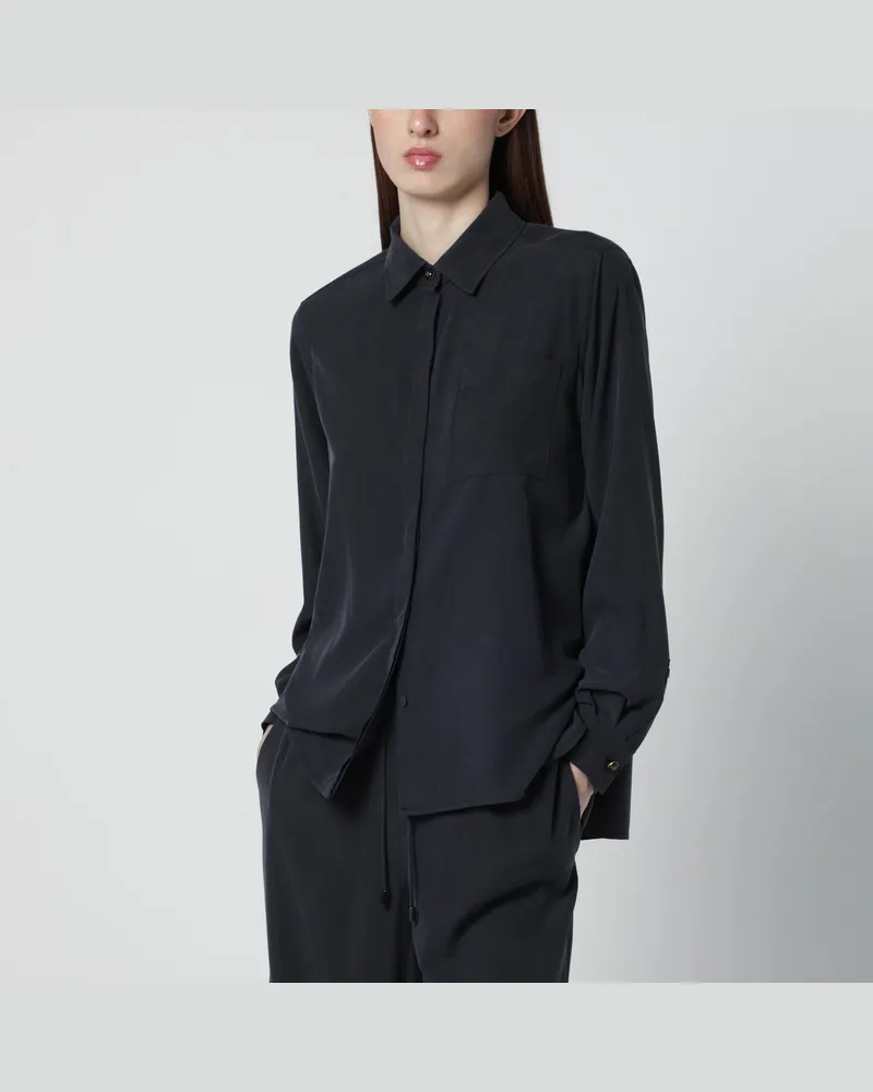 Max Mara Blaues Seidenhemd Blue
