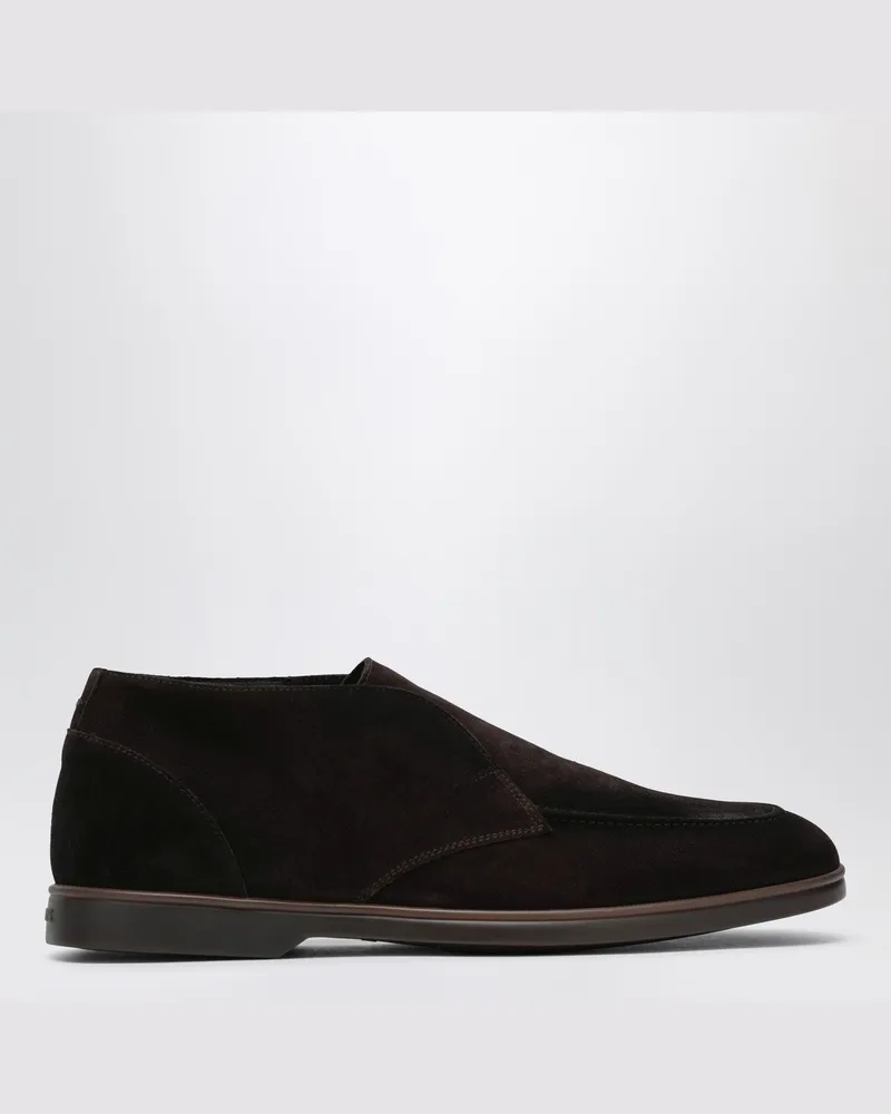Doucal´s Schnürfreie Desert-Boots aus braunem Wildleder Brown