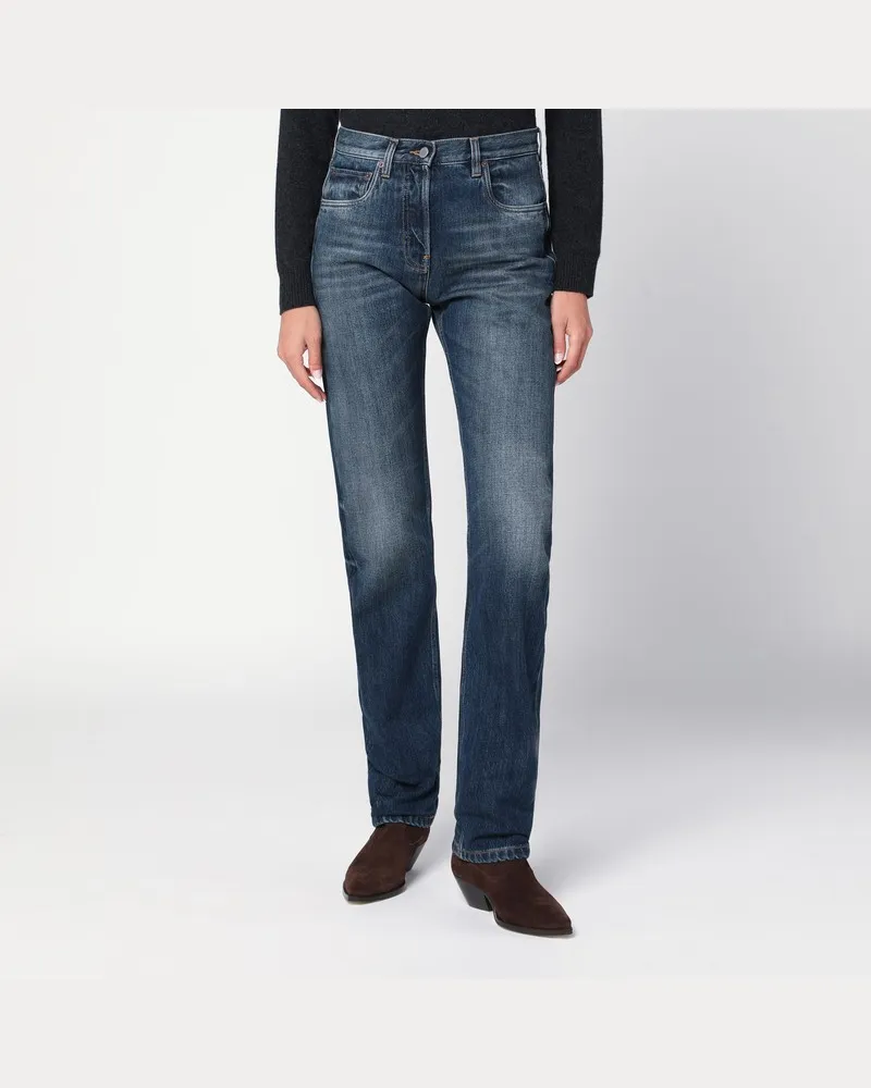 Prada Blaue verwaschene Jeans Blau