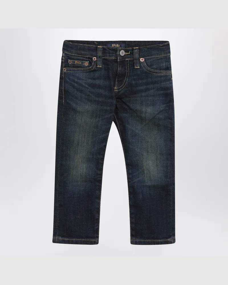 Ralph Lauren Dunkelblaue Jeans mit Wascheffekt Blue