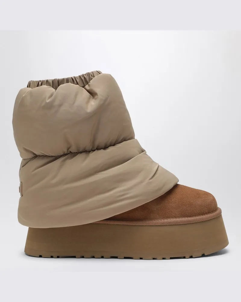 UGG Kastanienfarbene Stiefelette Classic Mini Dipper Braun