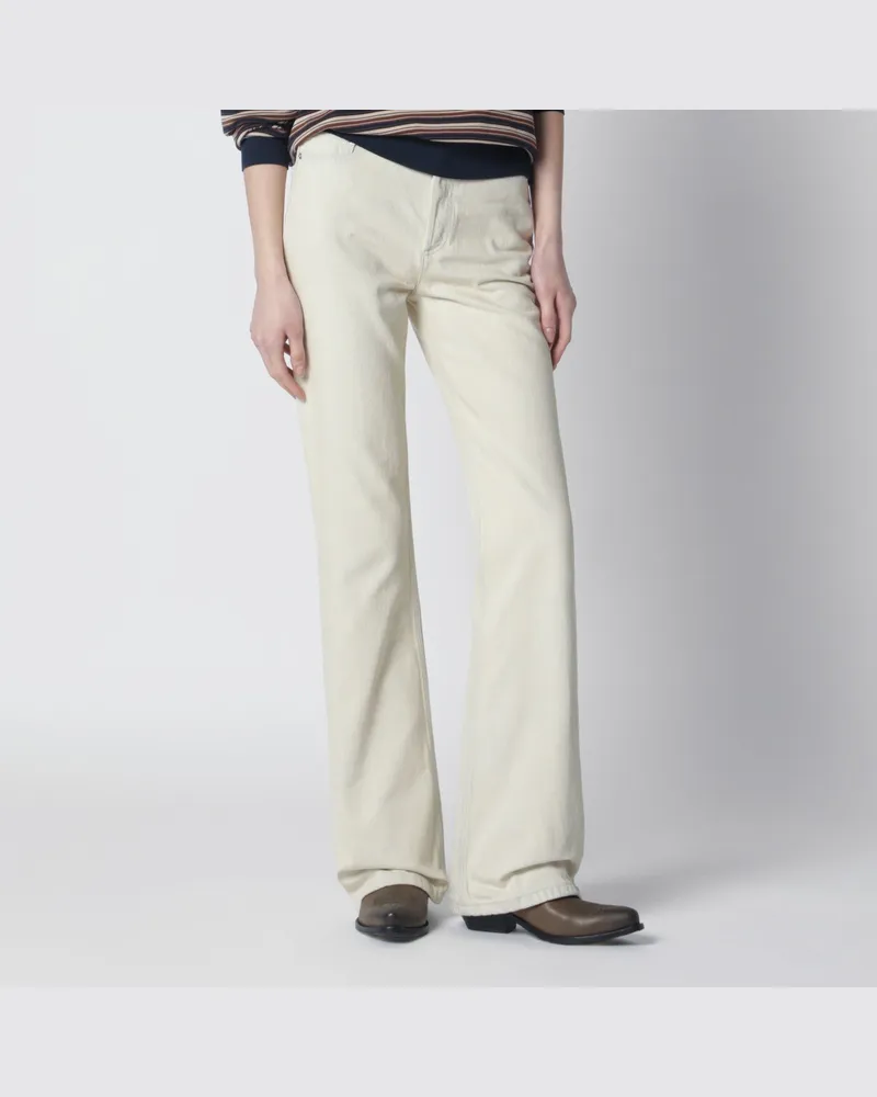 A.P.C. Weiße Jeans mit Bleached-Effekt Beige