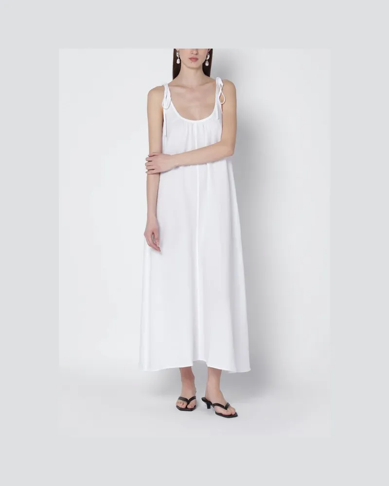 Anine Bing Weißes Kleid aus Leinenmix Weiß