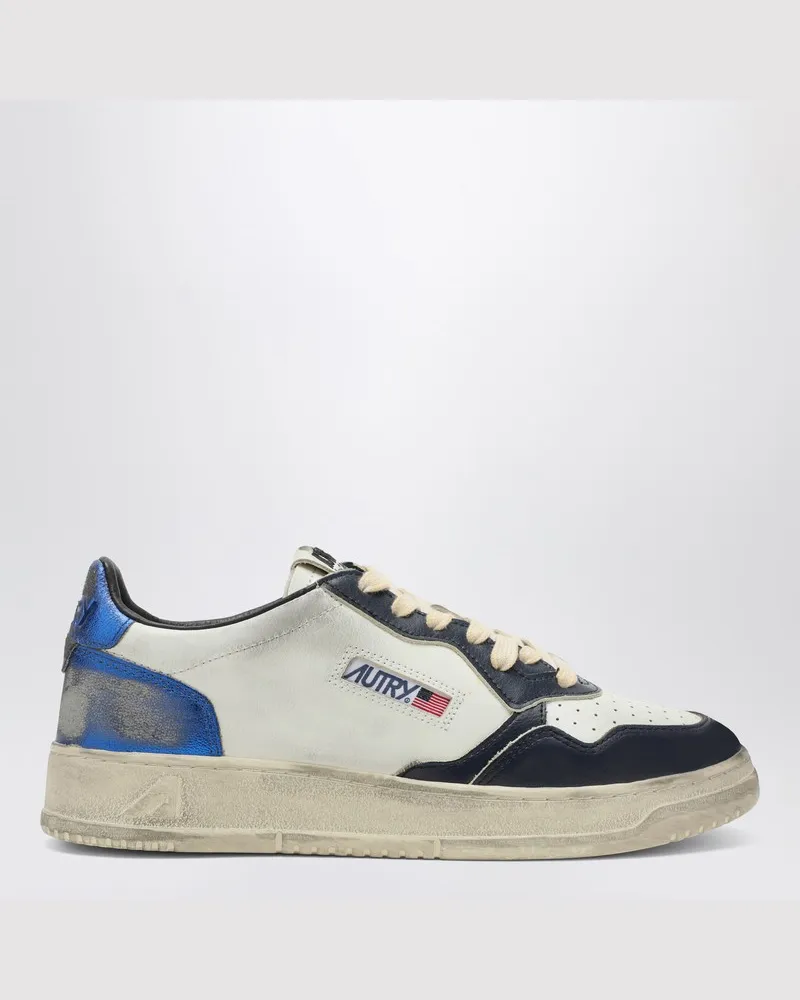 AUTRY Sneaker Medalist Low Super Vintage Weiß/Schwarz/Blau Weiß