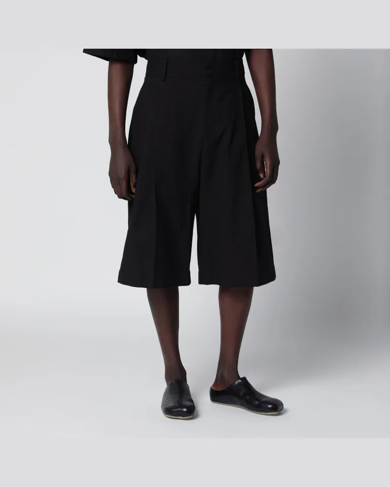 Studio Nicholson Shorts Fowld aus Baumwollmix in Schwarz Black