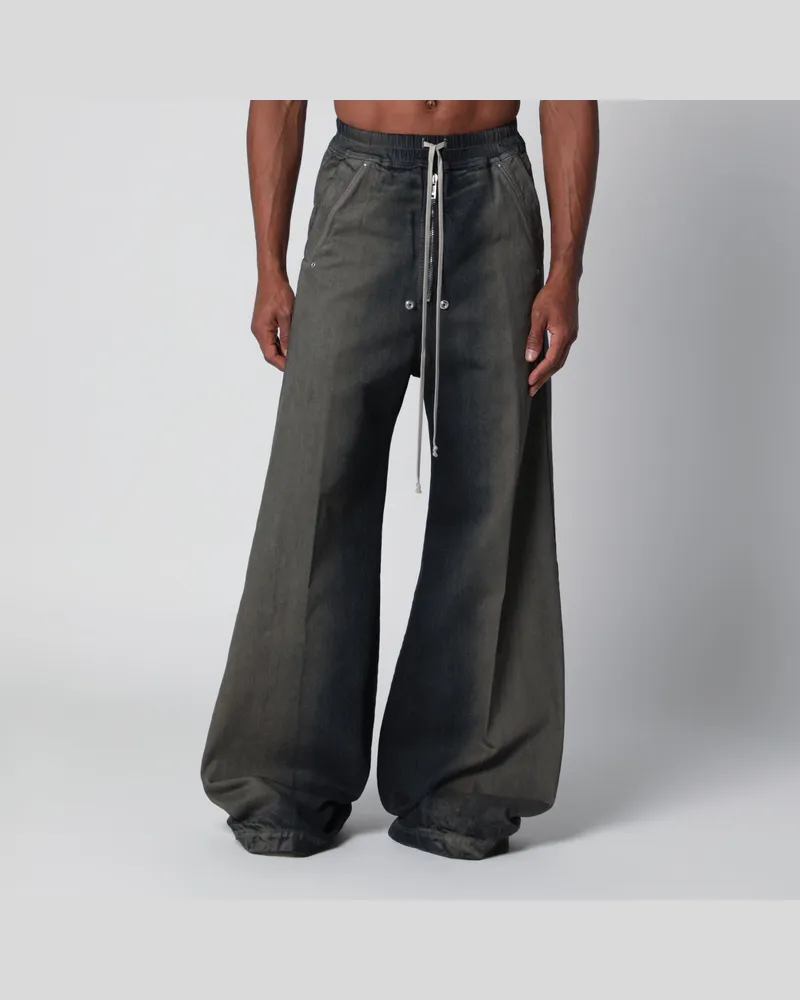 Rick Owens Weite Hose aus grau verlaufendem Denim Multicolor