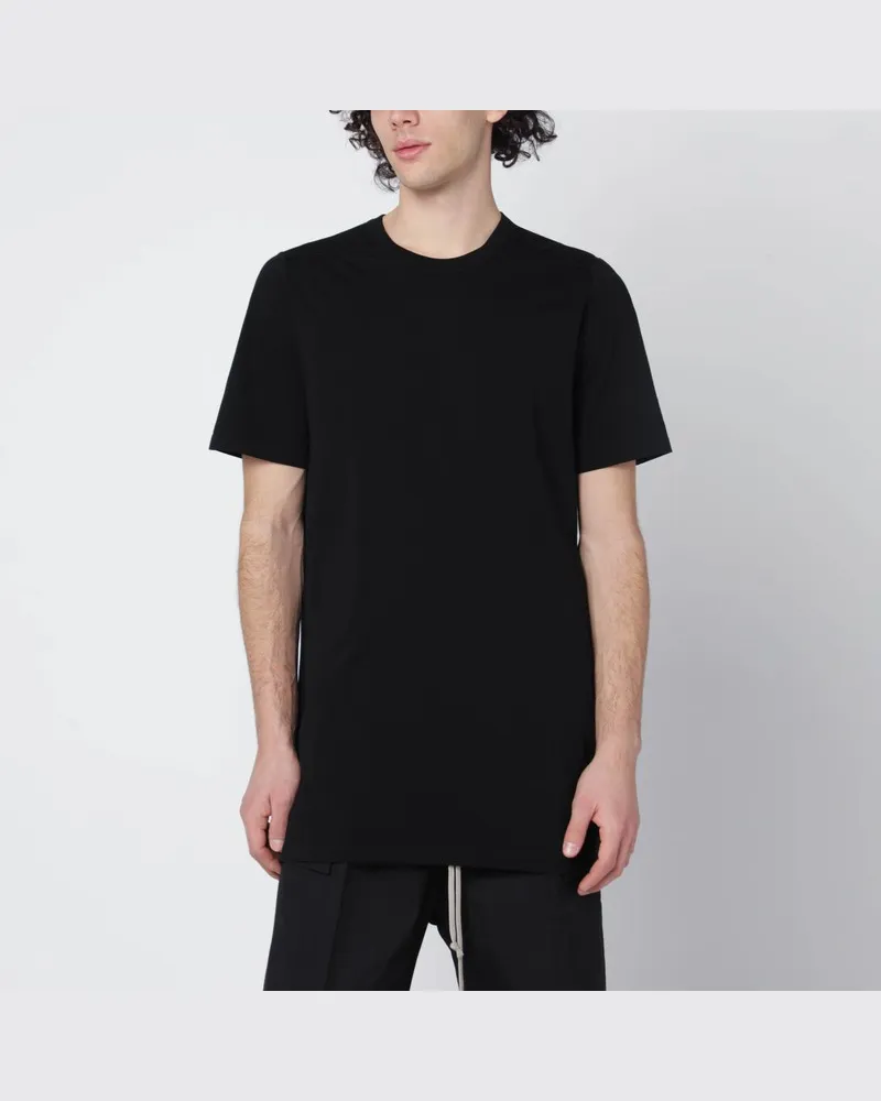 Rick Owens Schwarzes T-Shirt mit kurzen Ärmeln Schwarz